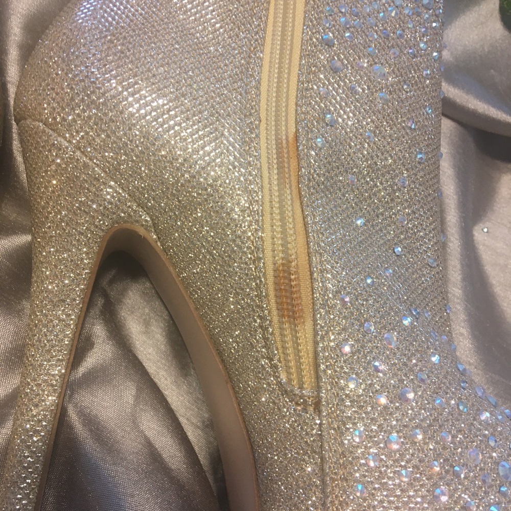 Rhinestone Platform Booties - image 5